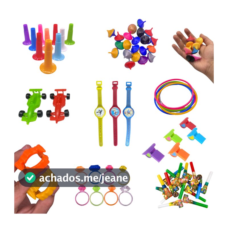 Kit 100 Mini Brinquedos Aniversário Festa Lembrancinha Saquinho Surpresa Dia das Crianças Infantil