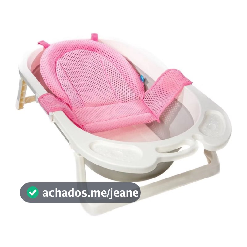 Rede de Banho Infantil Para Banheira Bebê Macia Ajustável Antiderrapante Premium Envio Imediato!
