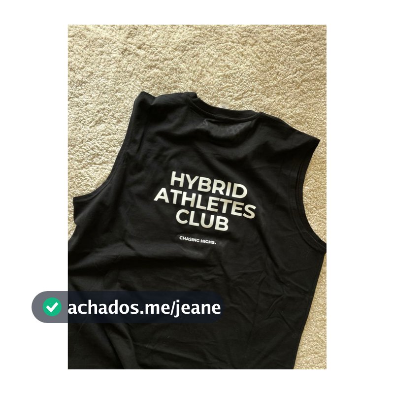 Regata Oversized Treino Híbrido Hybrid Athletes Club 100% Algodão Unissex