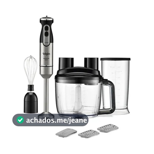 Mixer 5 em 1 Inox 1000W Elgin Processador Fatiador Ralador Triturador Alta Potência