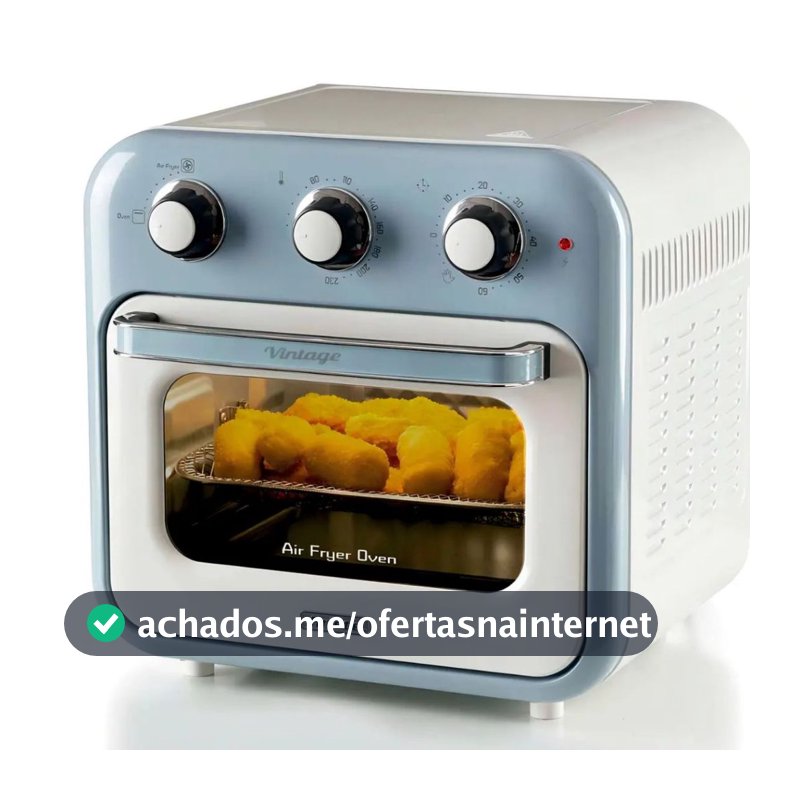 Fritadeira Forno Air Fryer Oven Ariete Vintage Azul 16L 127v