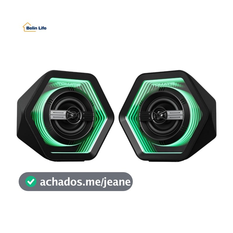 Caixa de Som Gamer Tomate MTS-3006 50W Bluetooth PC RGB P2 Graves