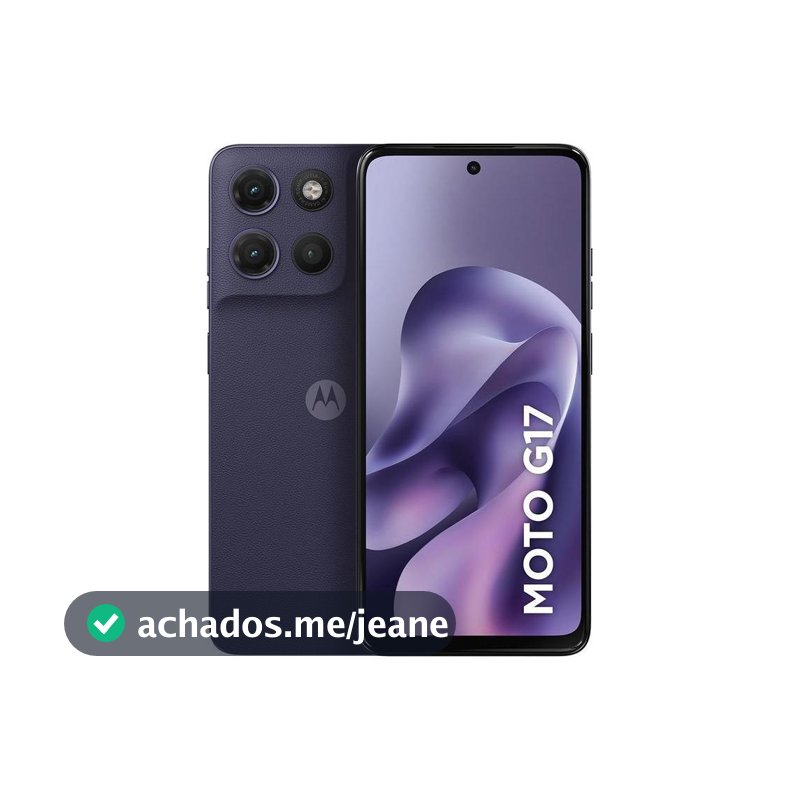 Smartphone Motorola Moto G17 4G 12GB Câmera 50MP Sony Lytia 600 Tela FHD+ 60Hz Bateria 5200 mAh