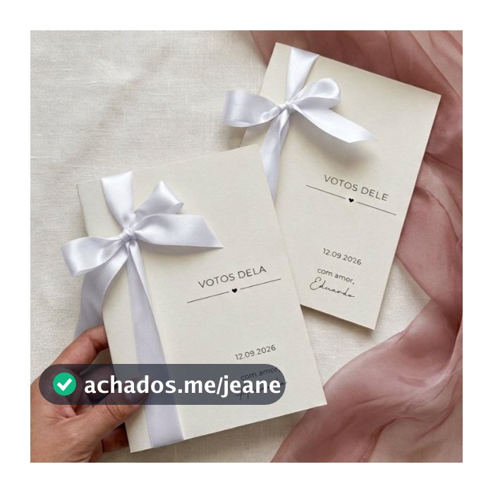 Caderno de Votos Casamento Personalizado Minimalista