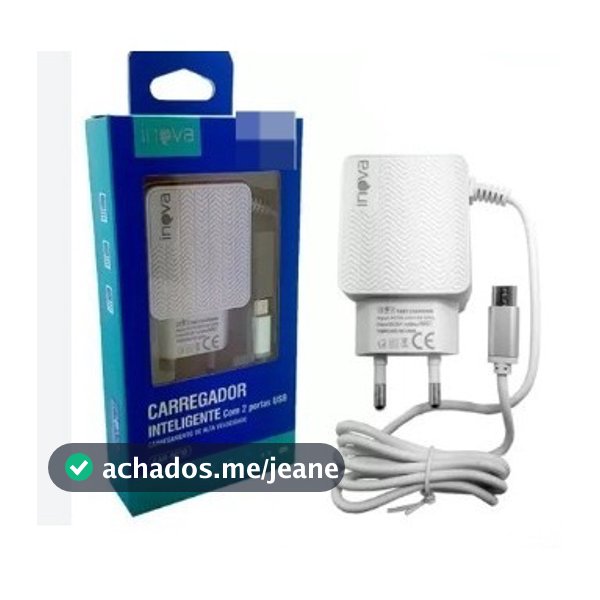 Carregador Celular Inova Android Cabo V8 2 Usb 3.1A