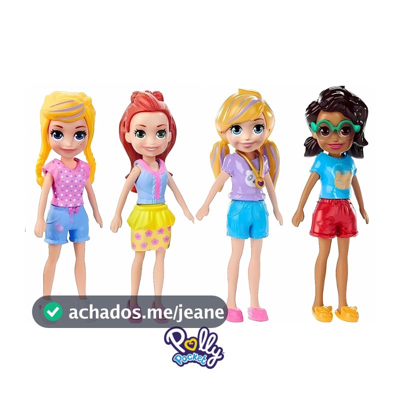 Kit 4 Bonecas Polly Pocket Mattel Original Mini Bonecas Sortidas Bonequinha