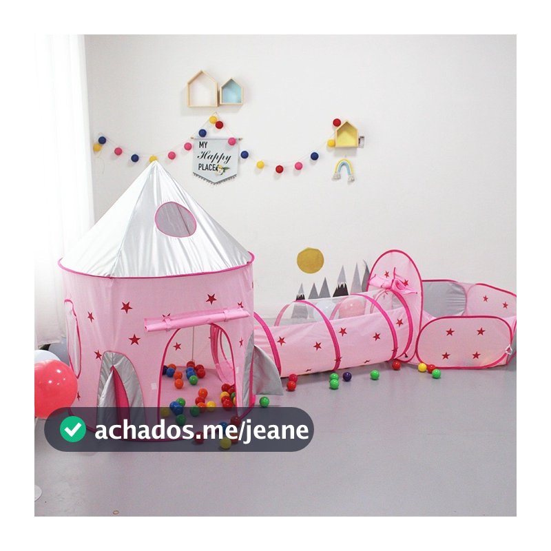 Barraca 3 em 1 Infantil Dobrável Piquenique das Princesas 3x1 Toca Tunel Com Variados Modelos