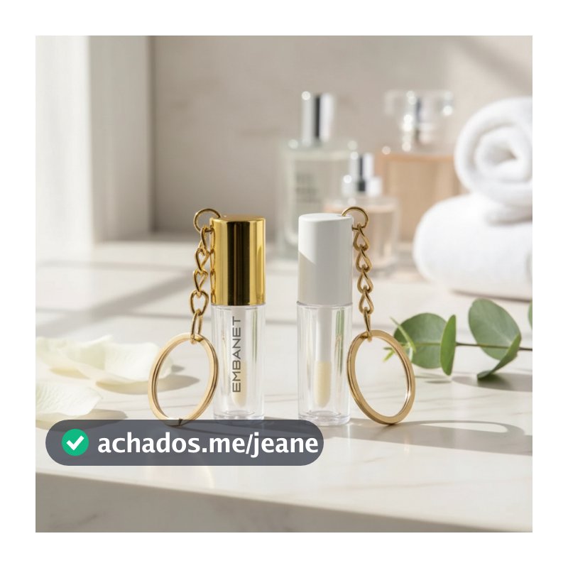 Kit 10 Frascos Mini Gloss Batom Amostras Presente C Chaveiro