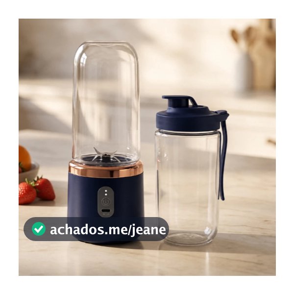 Mini Liquidificador Portátil 400mL – 6 Lâminas Elétrico para Suco, Vitamina e Smoothie