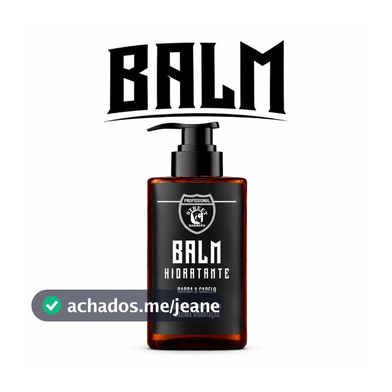 Balm Para Barba e Cabelo Hidratante Modelador Profissional Anti Frizz Maciez Brilho Finalizador