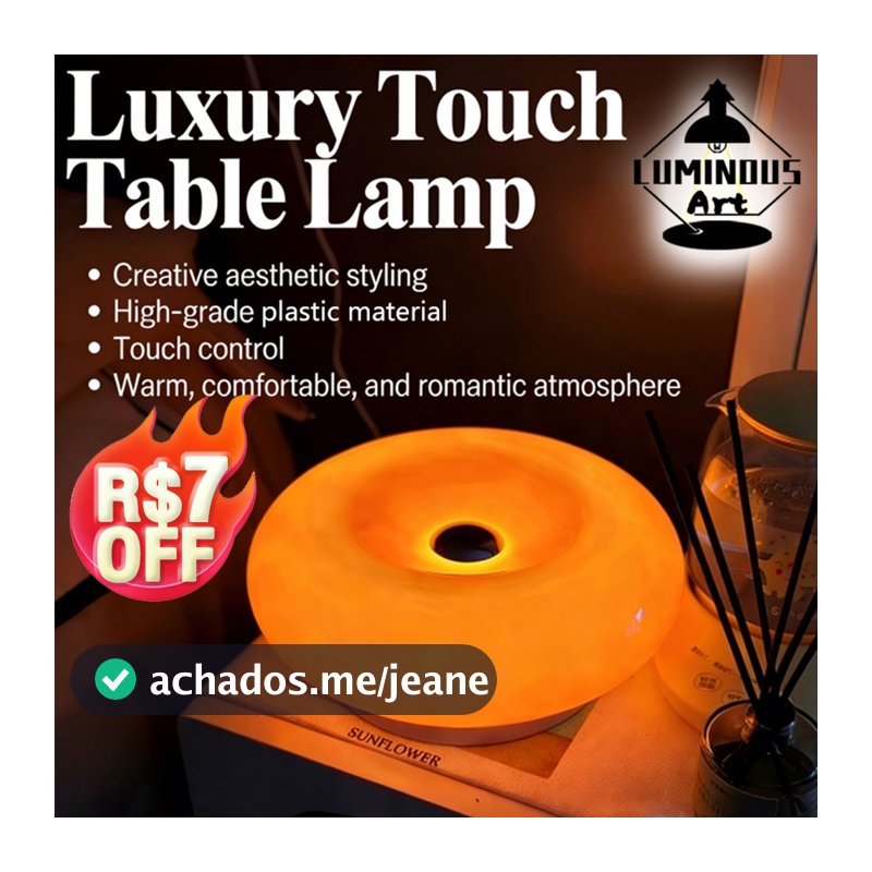 Candeeiro De Mesa Donut Candeeiros Criativos De Atmosfera De Laranja Com Sombra De Plástico , Retrô Moderno De Cabeceira