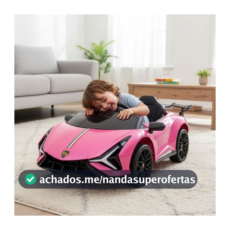 Carro Elétrico Sport Infantil Bateria com Música Luz e Controle Remoto Brinq Kids