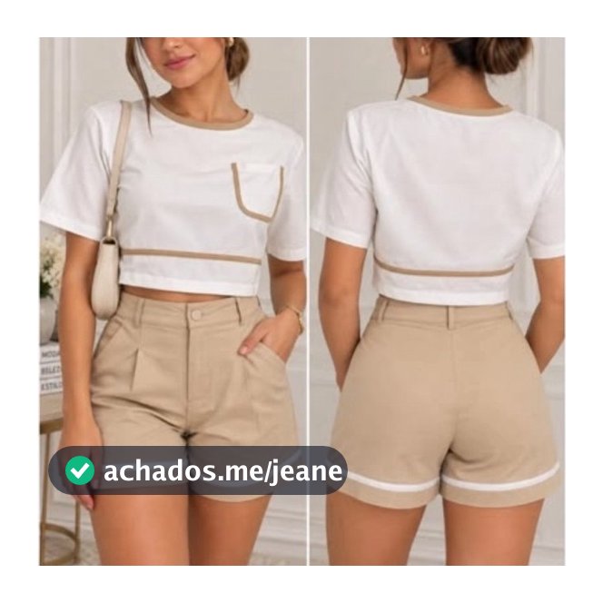 Conjunto verão alfaiataria feminino elegante