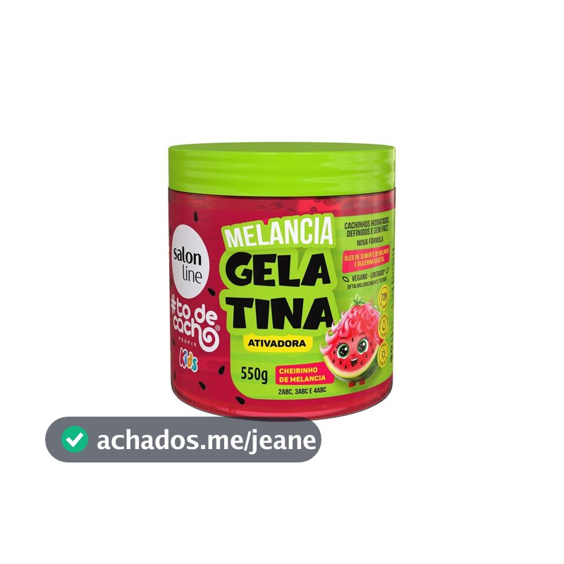 Gelatina Melancia #todecacho Kids Ativadora 550g