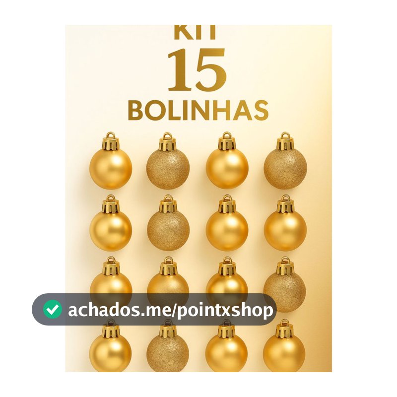 Kit 15 Bolinhas Enfeite Decoração Árvore De Natal 3cm Mista Lisa Fosca Glitter Dourado Vermelho