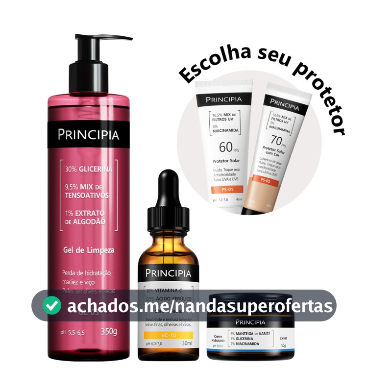 Principia Kit Essencial GL-03 + CH + VC + PS-01 FPS 60 ou PS-05 FPS 70
