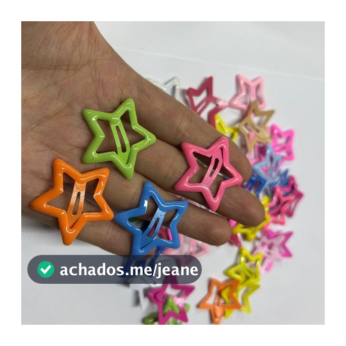 Kit 12 ate 60  Unidades Grampos De Cabelo Estrela Dopamina Cor Doce Para Mulheres Franja Lateral