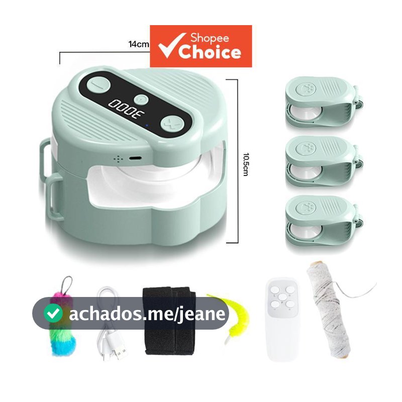 Brinquedo Interativo para Gato com Controle Remoto e Múltiplos Modos Automáticos de Varinha com Pena em Movimento para