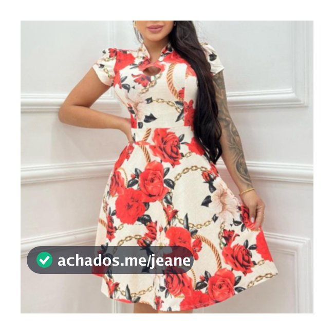 Vestido com Manga Rodadinho  Gode Vestido Feminino Boneca Solto - Moda Evangélica Elegante
