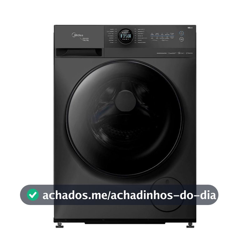 Lava e Seca 13KG Midea Healthguard Titanium Conectada MF200D130WB/GK-01 110V