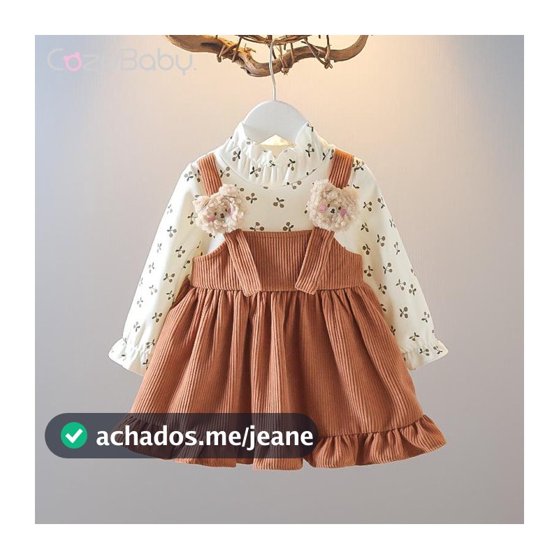 Vestido Para Meninas De Primavera Outono Novo Retro Coreano