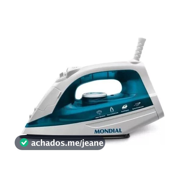 Ferro A Vapor Azul/branco 1200w F-32 Mondial Cor Azul 110v