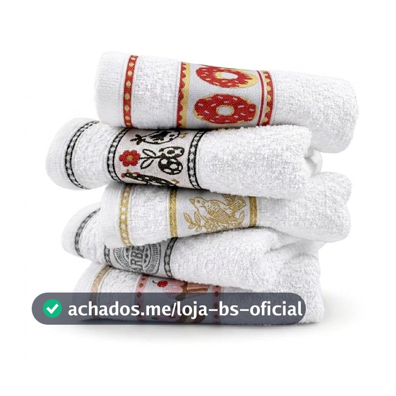 Jogo De Pano De Prato Premium 10 Unidades  Pano de Prato Atoalhado 100% Algodão