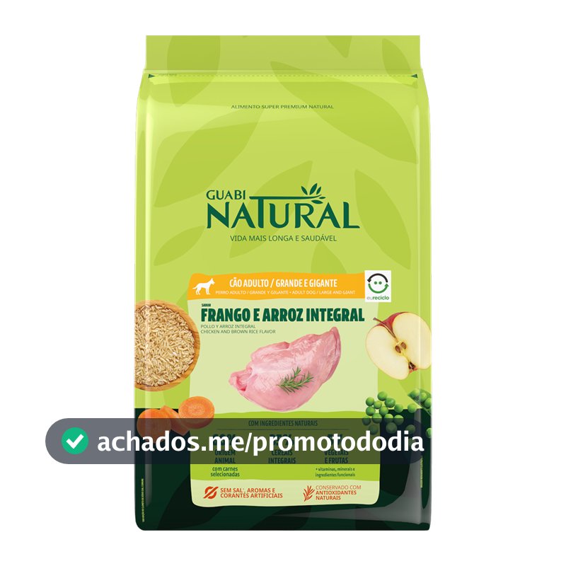 Ração Guabi Natural Cão Grande e Gigante Frango e Arroz Integral 12 kg