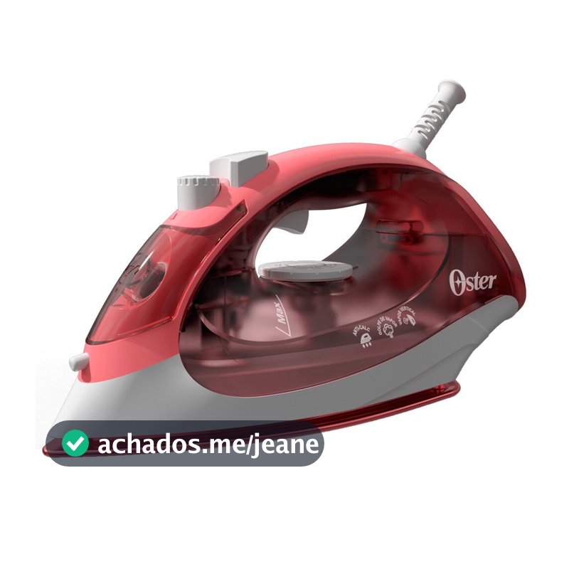 Ferro a Vapor Oster Aeroceramic, Filtro Anticalcário, Vermelho - GCSTBS5053