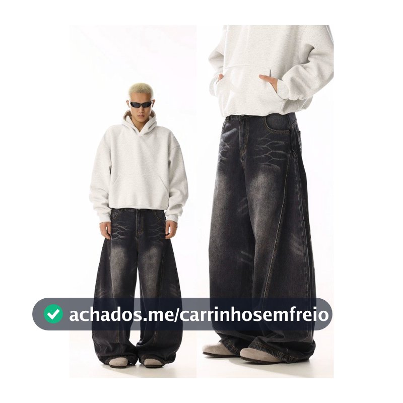 Americano Retro gato bigode preto Jeans masculino angustiado High Street solto Casual calças de perna larga feminino