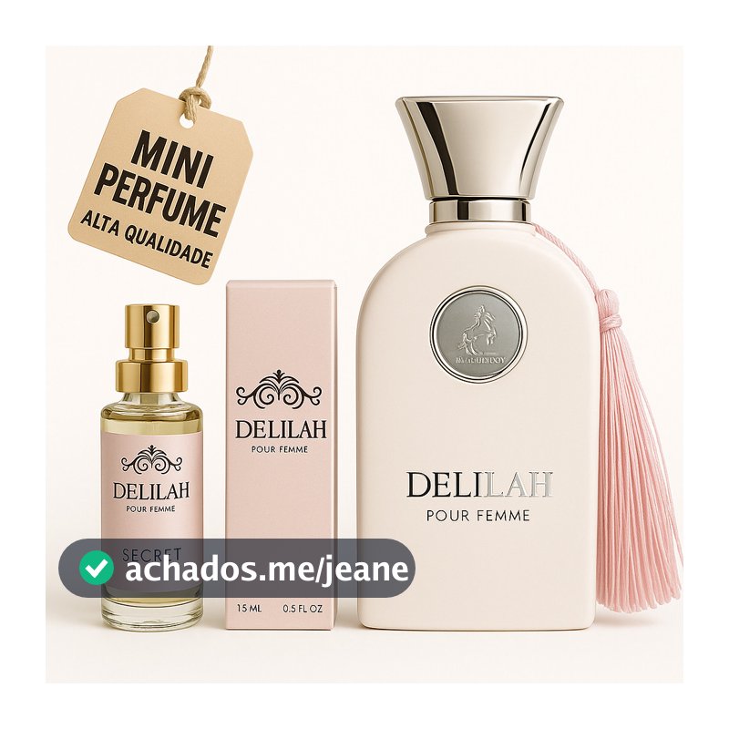 Perfume Delilah Eau 15ml Alhambra | Floral Feminino | Mini Importado | Elegância e Alta Fixação