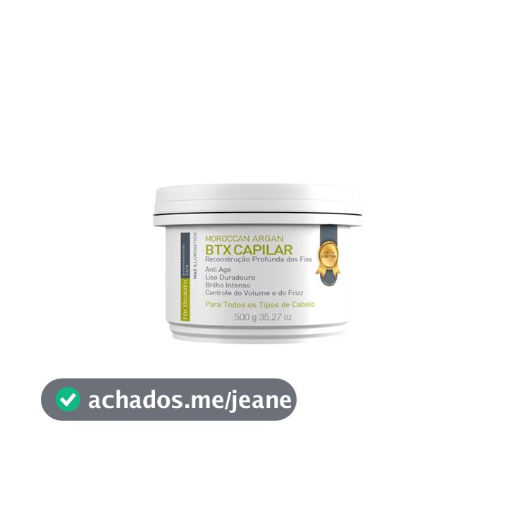 Btx Moroccan Argan Capilar Max Illumination For Beauty 500g
