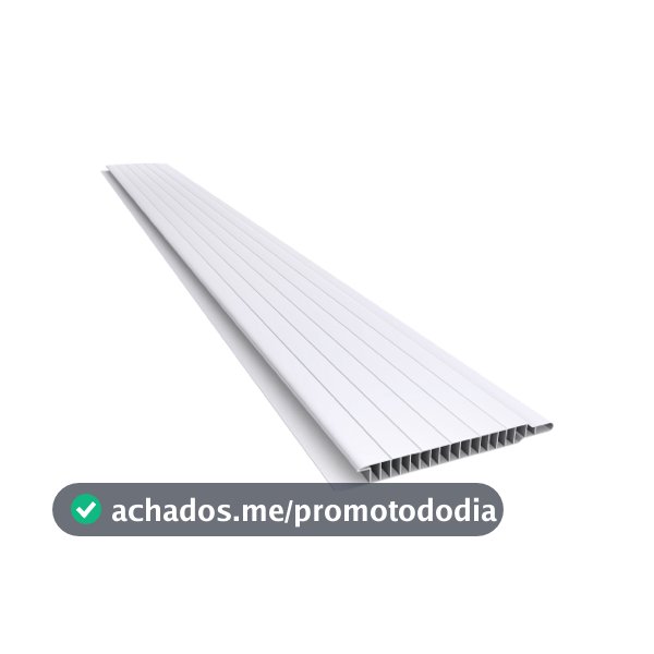 Forro Pvc Branco Reforçado de 1 metro de Comprimento com 10Cm Largura (Kit) Plasbil e acessórios