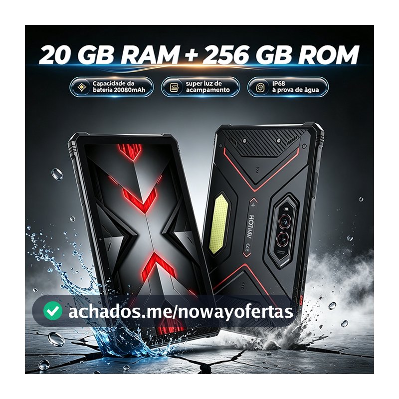 2026 Tablet Tela Grande 11” HD 20GB RAM+256GB ROM IP68 à prova d'água e à prova de quedas WiFi e dual sim Android 14