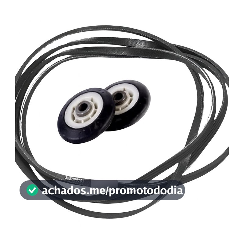 Kit Correia + 2 Roldanas Secadora Brastemp Original