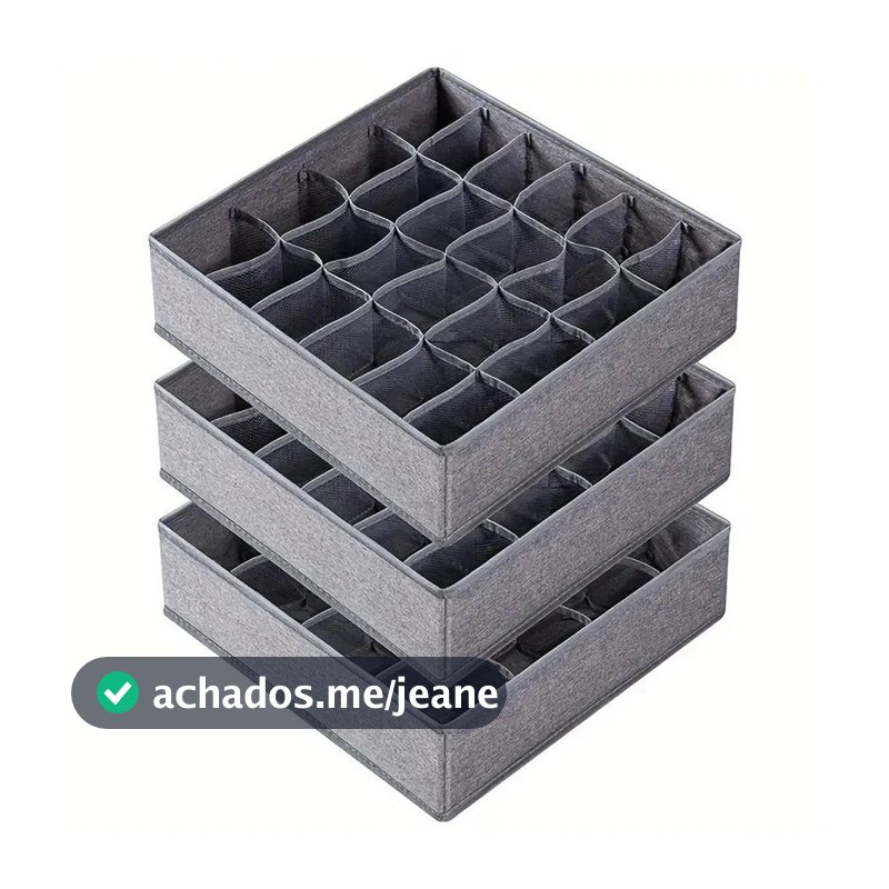 Organizador Dobrável 24 Compartimentos para Roupas Íntimas Meias Cuecas Calcinhas Lingerie Armários