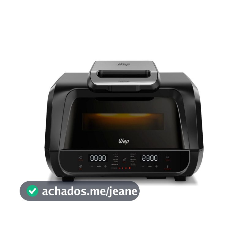 Airfryer Barbecue Smoker Digital WAP WC AB1090 10L 1700W 12 Funções Programadas