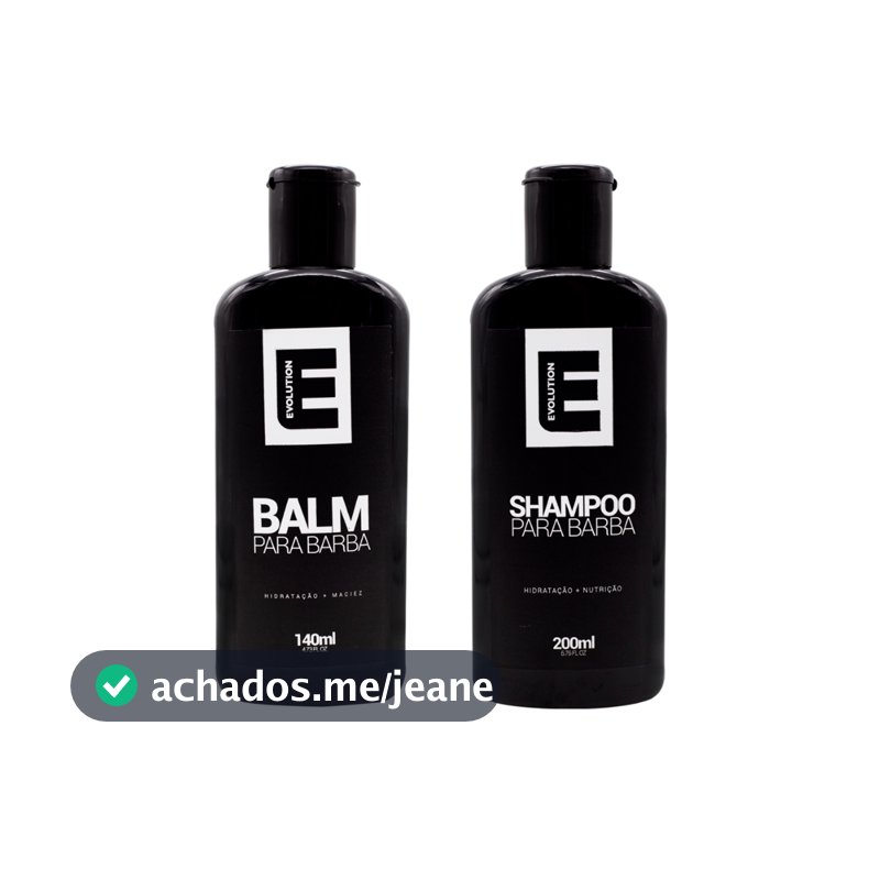 BALM PARA BARBA 120ml + SHAMPOO PARA BARBA 200ml - EVOLUTION BARBER - KIT PARA BARBA