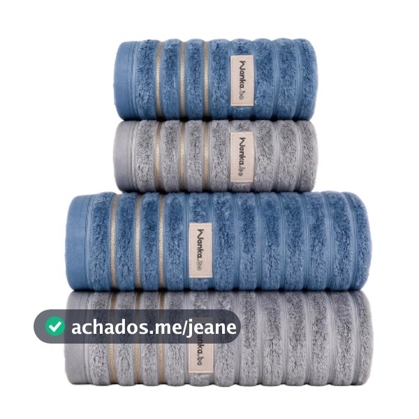 Jogo/Kit 2 Toalhas Banhão + 2 Toalhas de Rosto Turim 100% Algodão 530g/m² Grossa e Macia