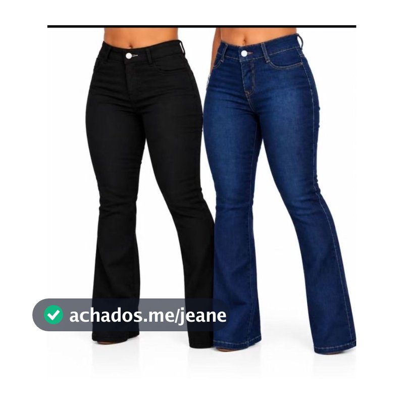 Calça jeans flare feminina básica