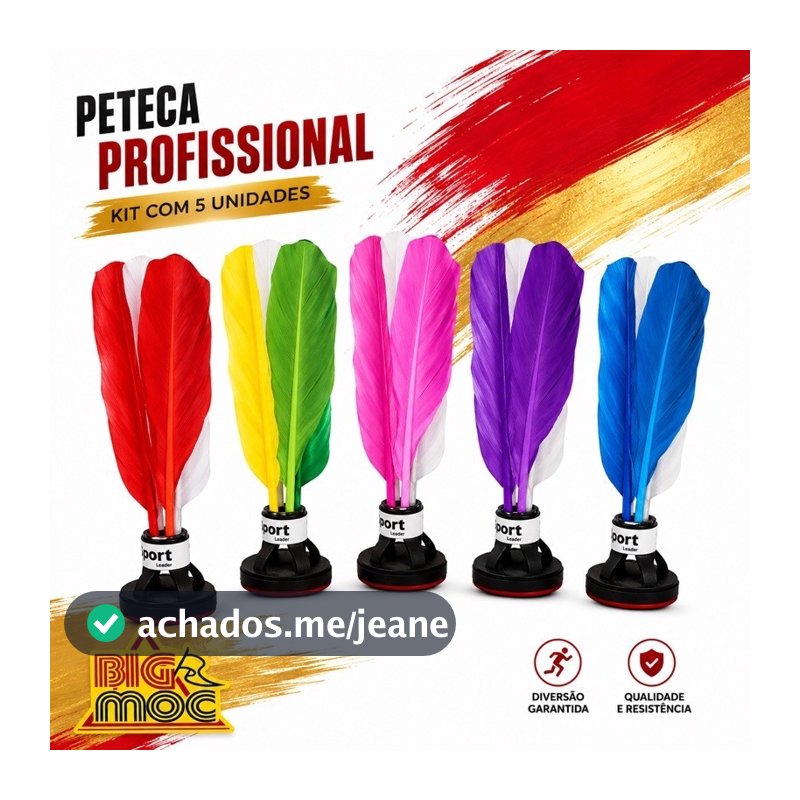 Kit Peteca Profission Colorida para Lazer 1/2/3 e 5ud.