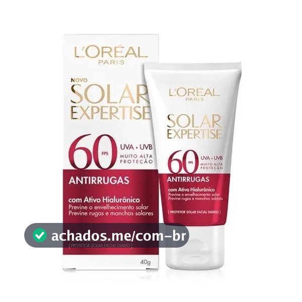 Protetor Solar Facial  Expertise Antirrugas FPS 60  40g