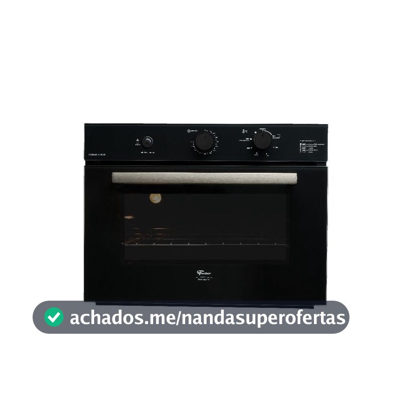 Forno a Gás de Embutir Fischer Infinity Preto 50 Litros 220V