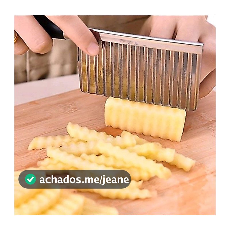 Cortador Ondulado De Batata Inox Fatiador Legumes Frutas Verduras Faca Cozinha Batata Chips