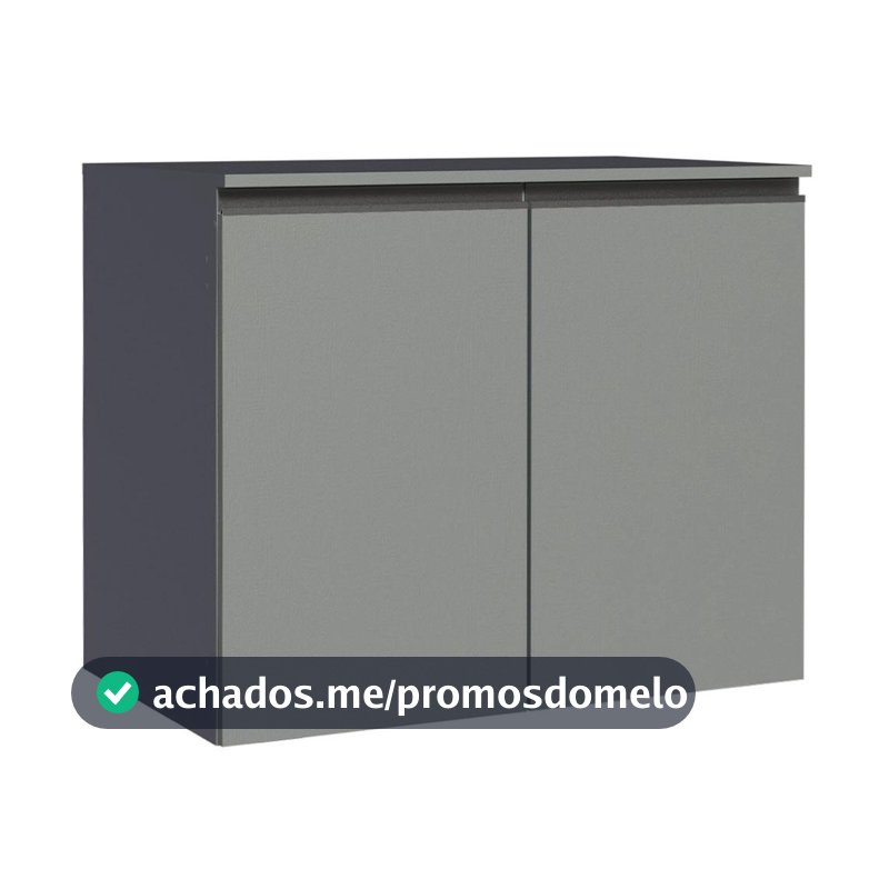 Balcão 80 cm 2 Portas Suspenso Cinza Nice Madesa