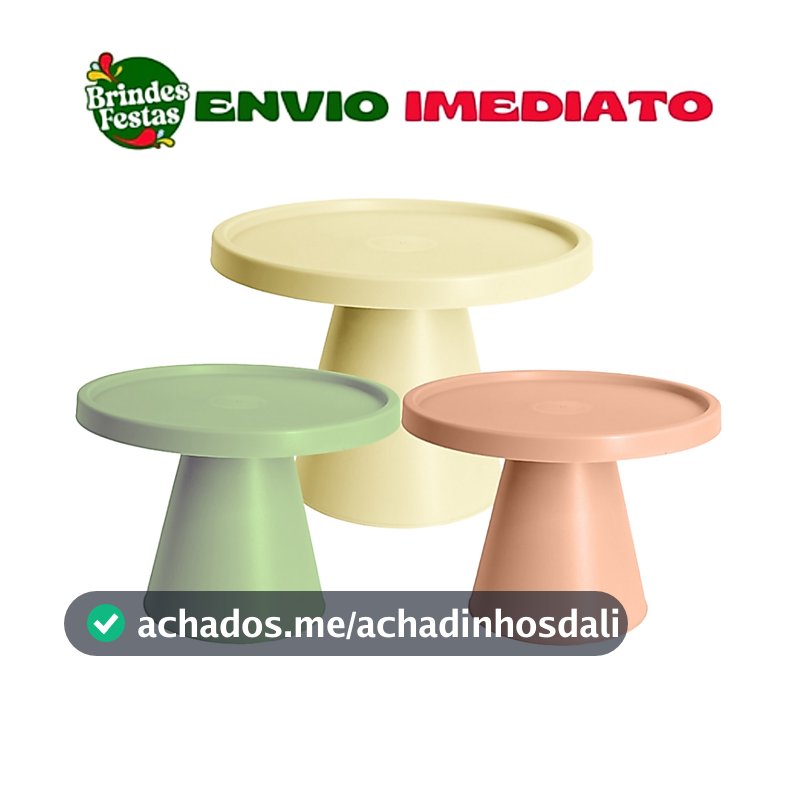 Kit 3 Boleira Cone 21cm Suporte - Festa - Decoração- Mesa posta - Aniversário - Casamento - Doces