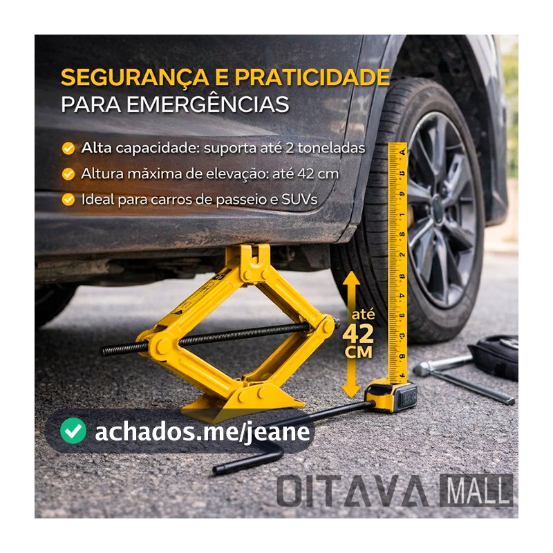 Macaco Hidráulico Sanfona Para Carro Suv 38cm Universal