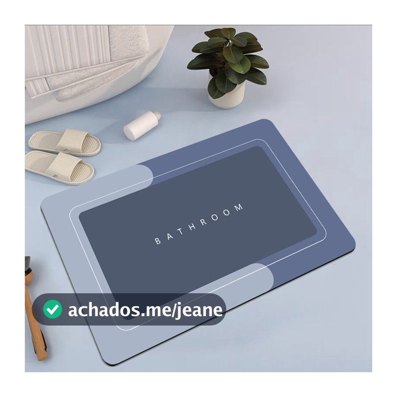 38x58CM Kit Tapete Absorvente de Secagem Rapida Atiderrapante de Banheiro de Entrada