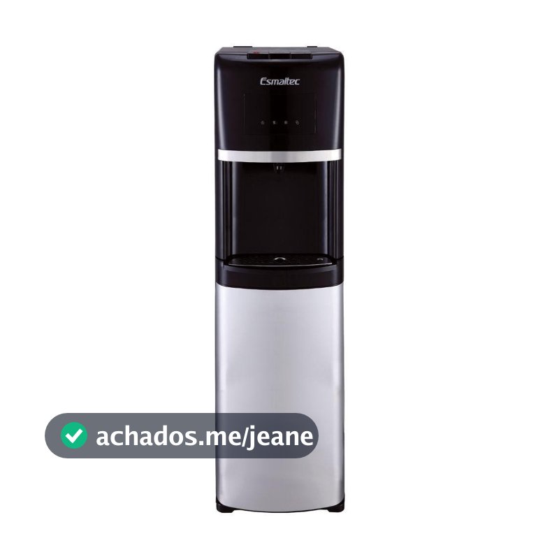 Bebedouro de Coluna Esmaltec Gelágua EGCQF HE Compartimento de Garrafão Interno Inox