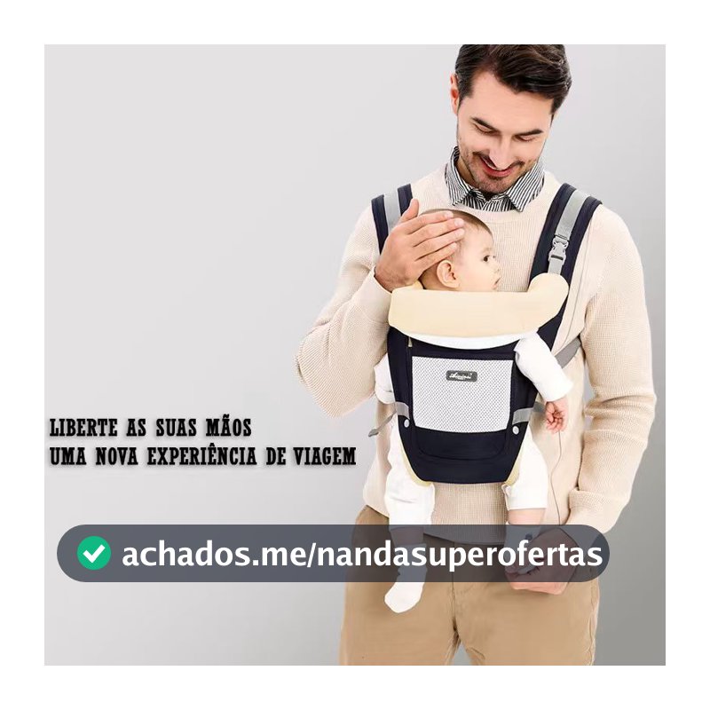 Canguru Bebê Passeio Ergonômico Confortável  Para Recem Nascido Menina Menino